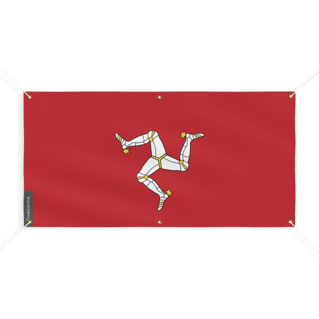 Drapeau île de man polyester résistant six œillets