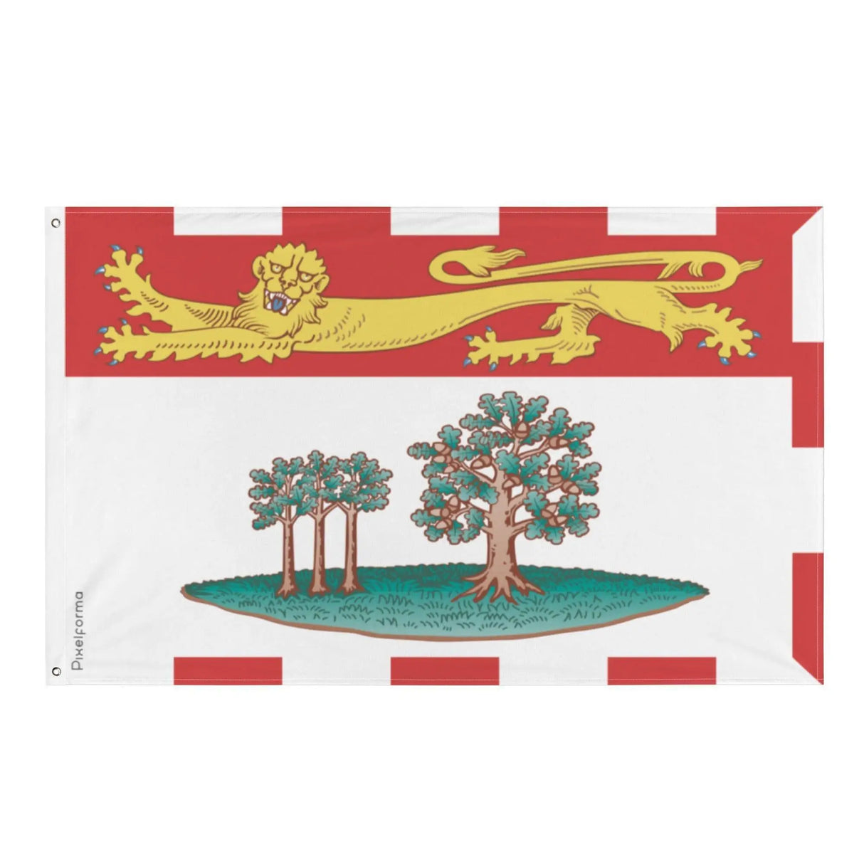 Drapeau île-du-prince-édouard polyester œillets à gauche