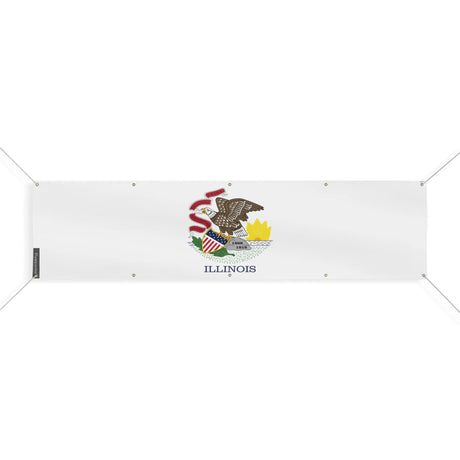 Drapeau illinois polyester résistant aux intempéries