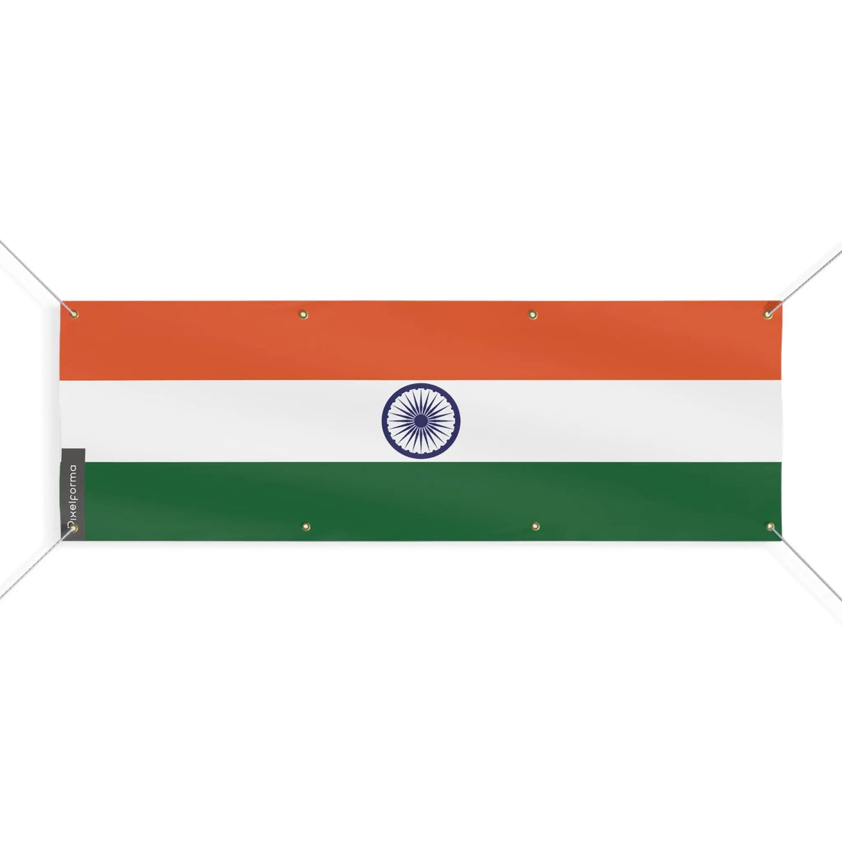 Drapeau inde polyester résistant avec œillets renforcés