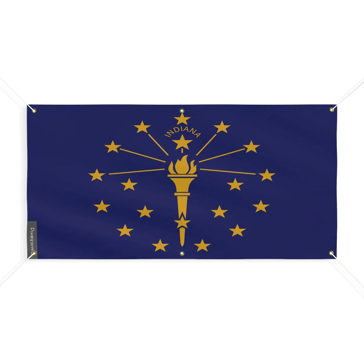 Drapeau indiana polyester résistant aux intempéries œillets