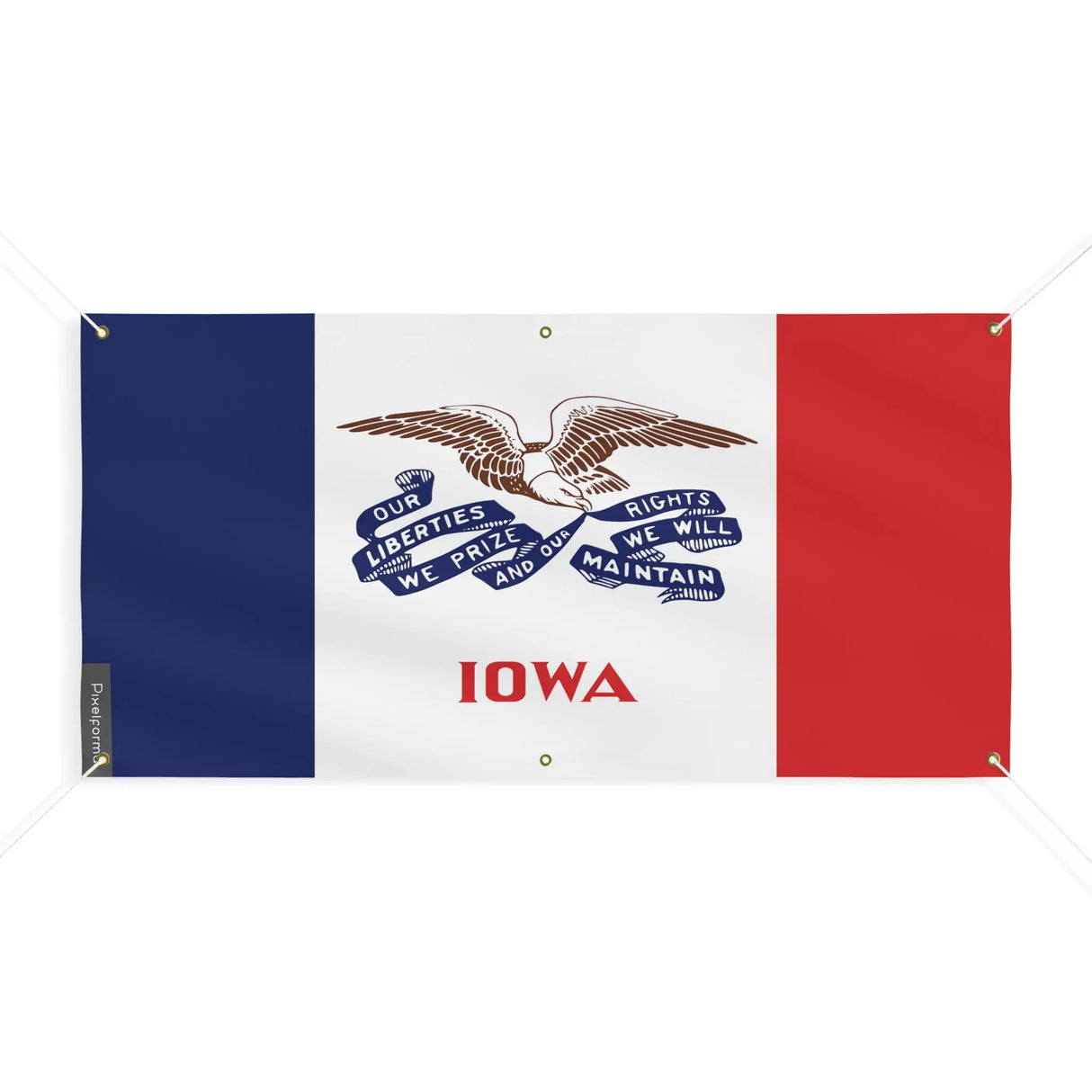 Drapeau iowa en polyester résistant aux intempéries
