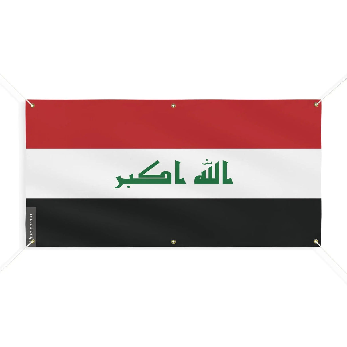 Drapeau irak en polyester résistant avec œillets solides