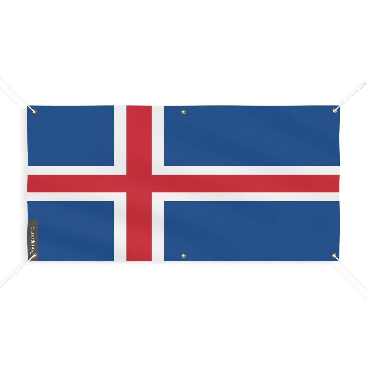 Drapeau islande polyester résistant avec œillets robustes