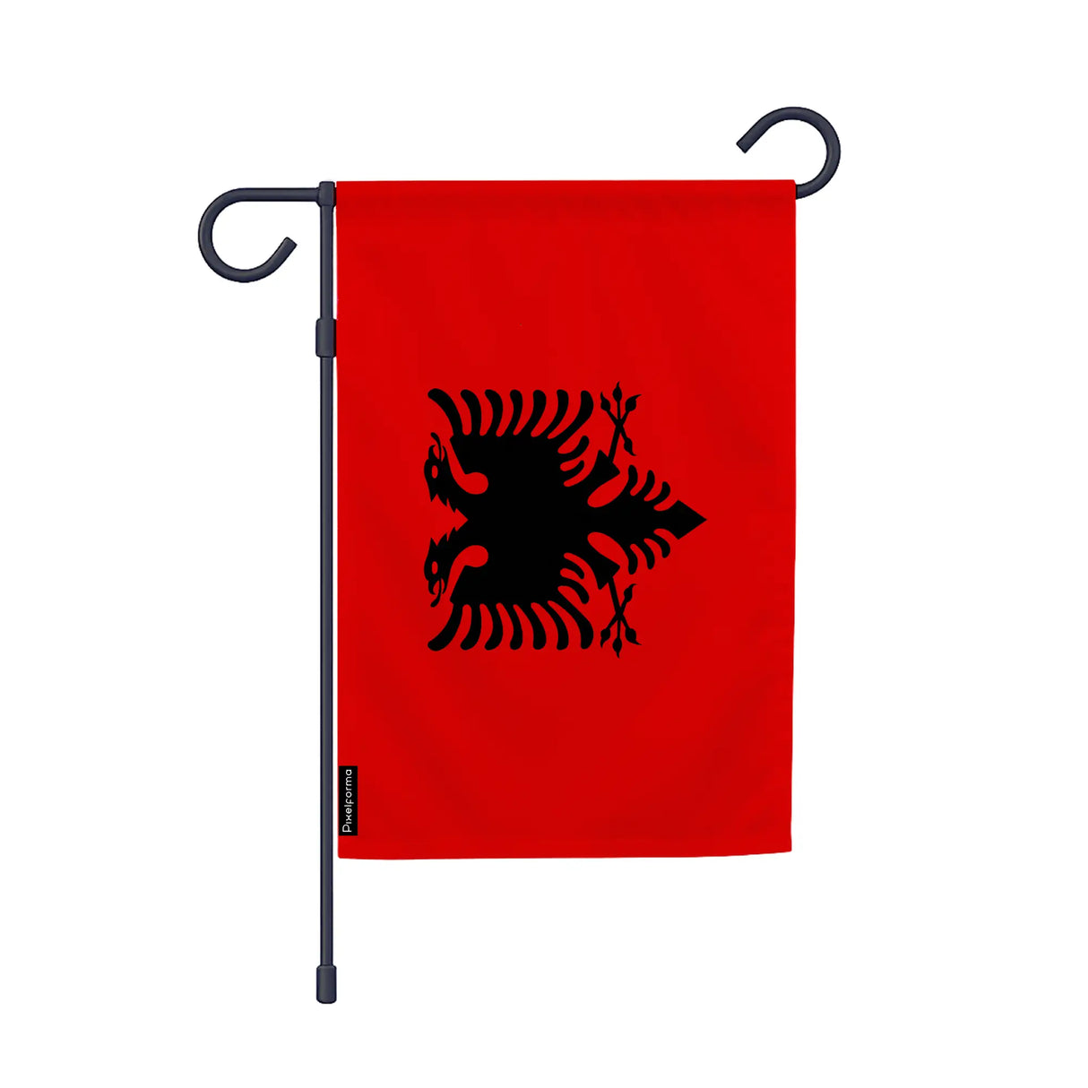 Drapeau jardin albanie polyester résistant vertical