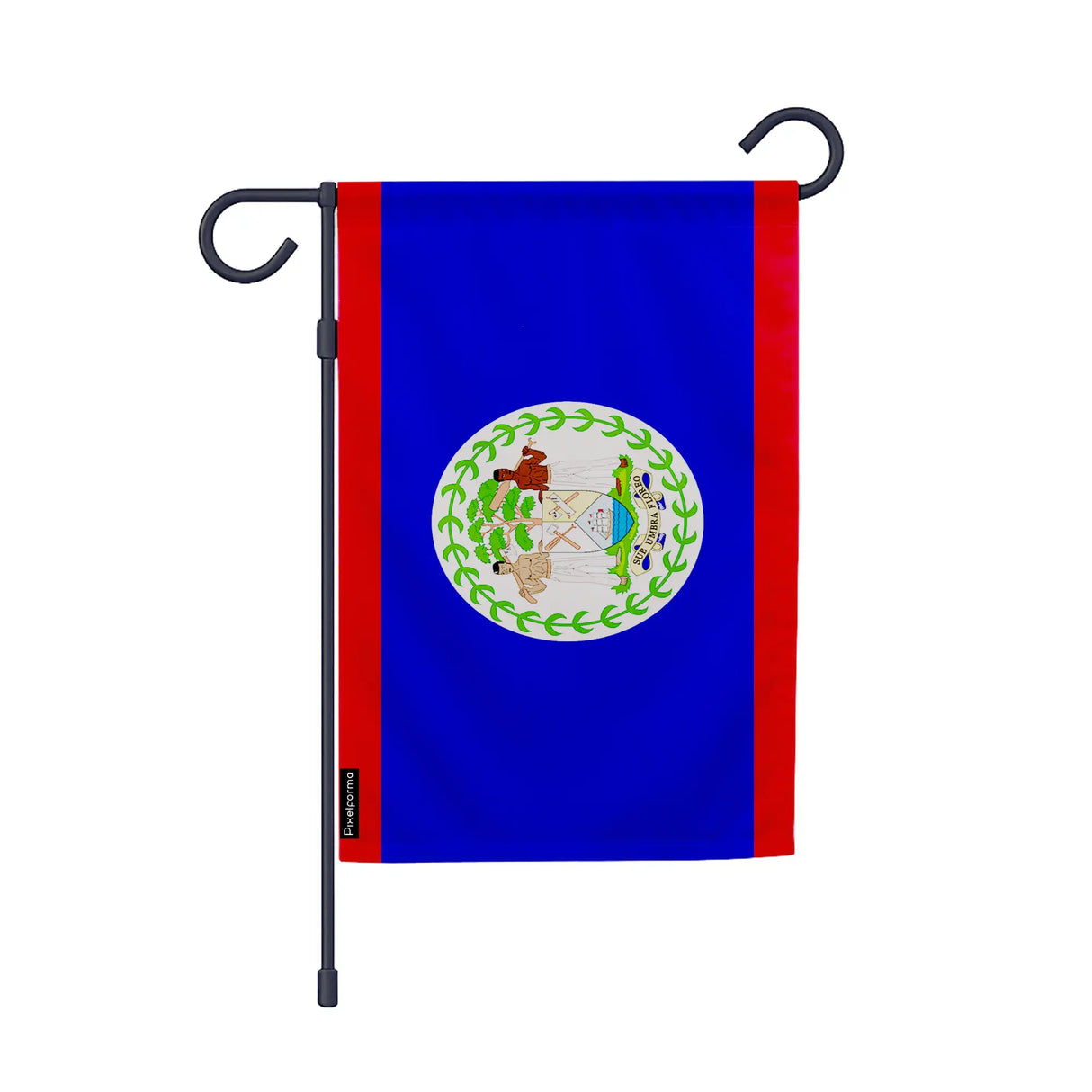 Drapeau jardin belize en polyester résistant vertical