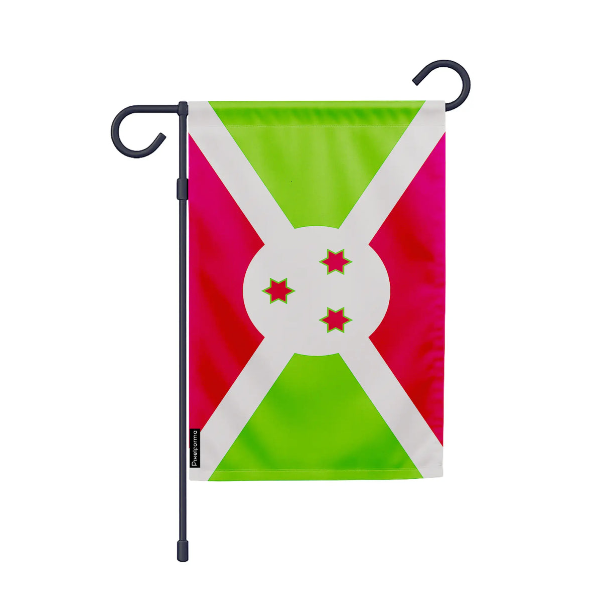 Drapeau jardin burundi polyester résistant vertical