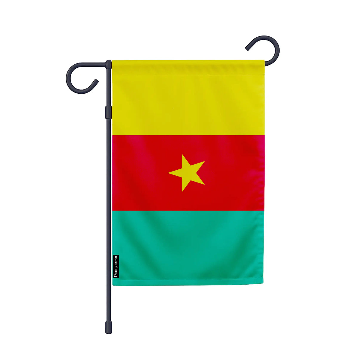 Drapeau jardin cameroun vertical en polyester résistant
