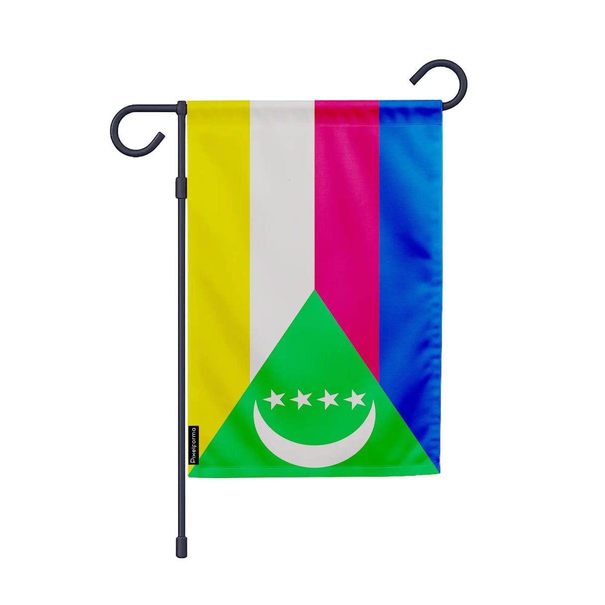 Drapeau jardin comores polyester résistant vertical extérieur