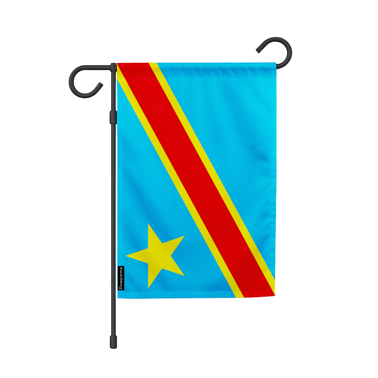 Drapeau jardin congo polyester résistant format vertical