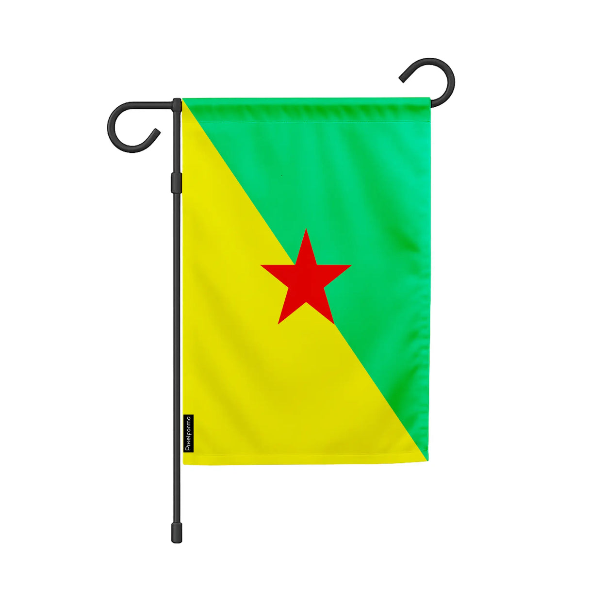 Drapeau jardin guyane polyester résistant couleurs vives