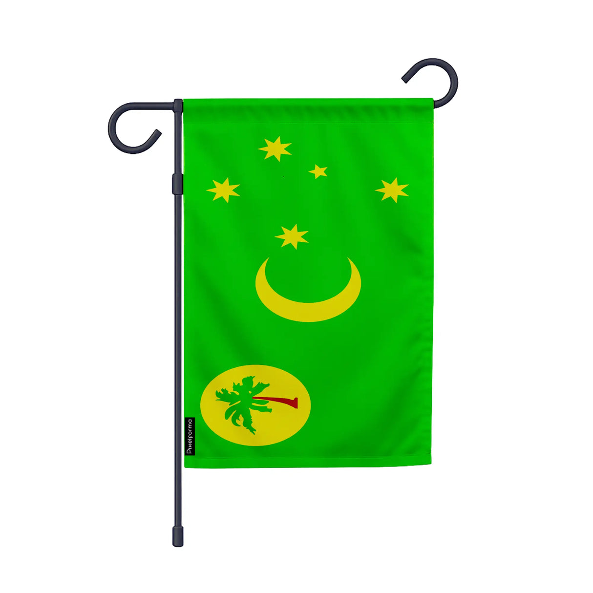 Drapeau jardin îles cocos polyester résistant vertical