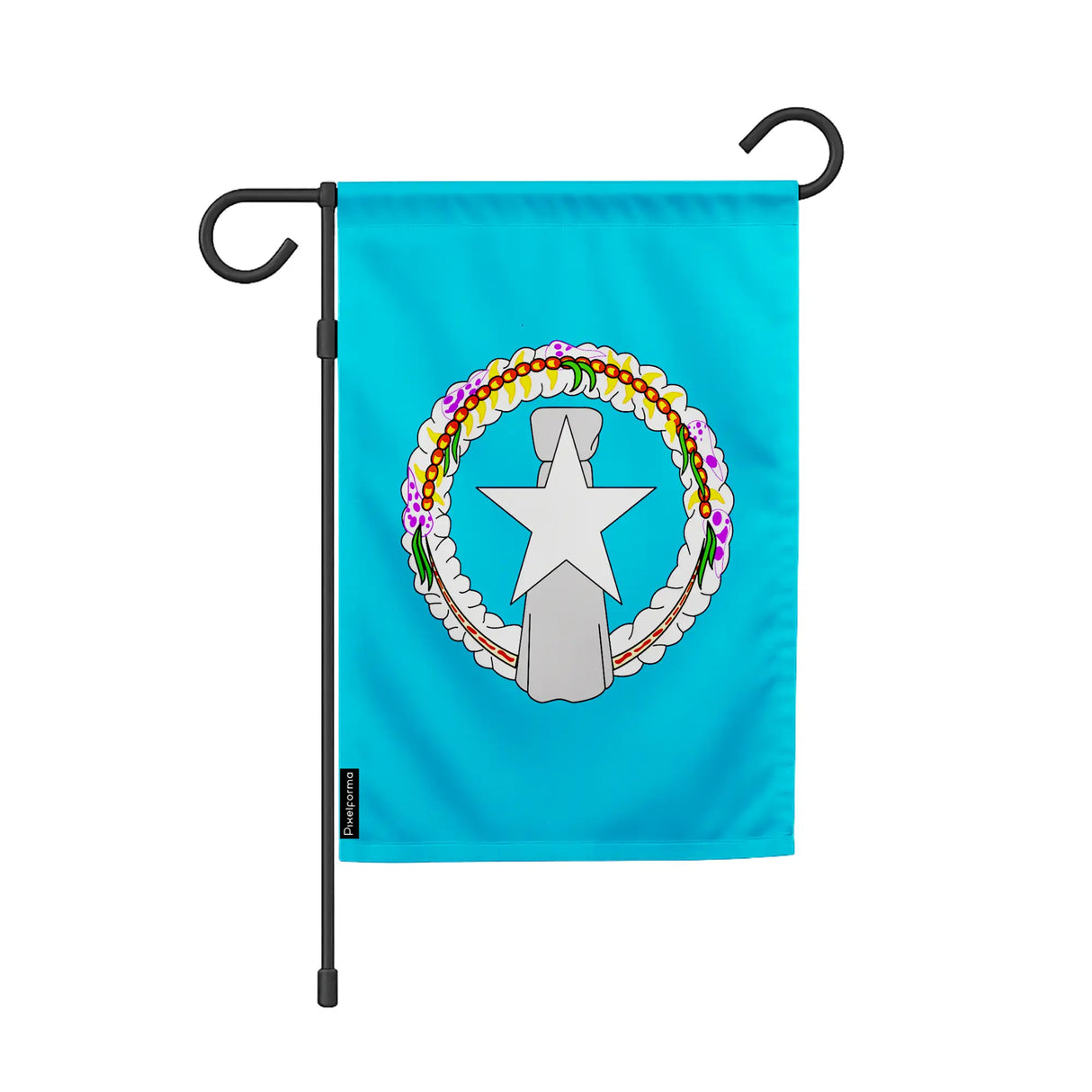 Drapeau jardin îles mariannes polyester résistant horizontal