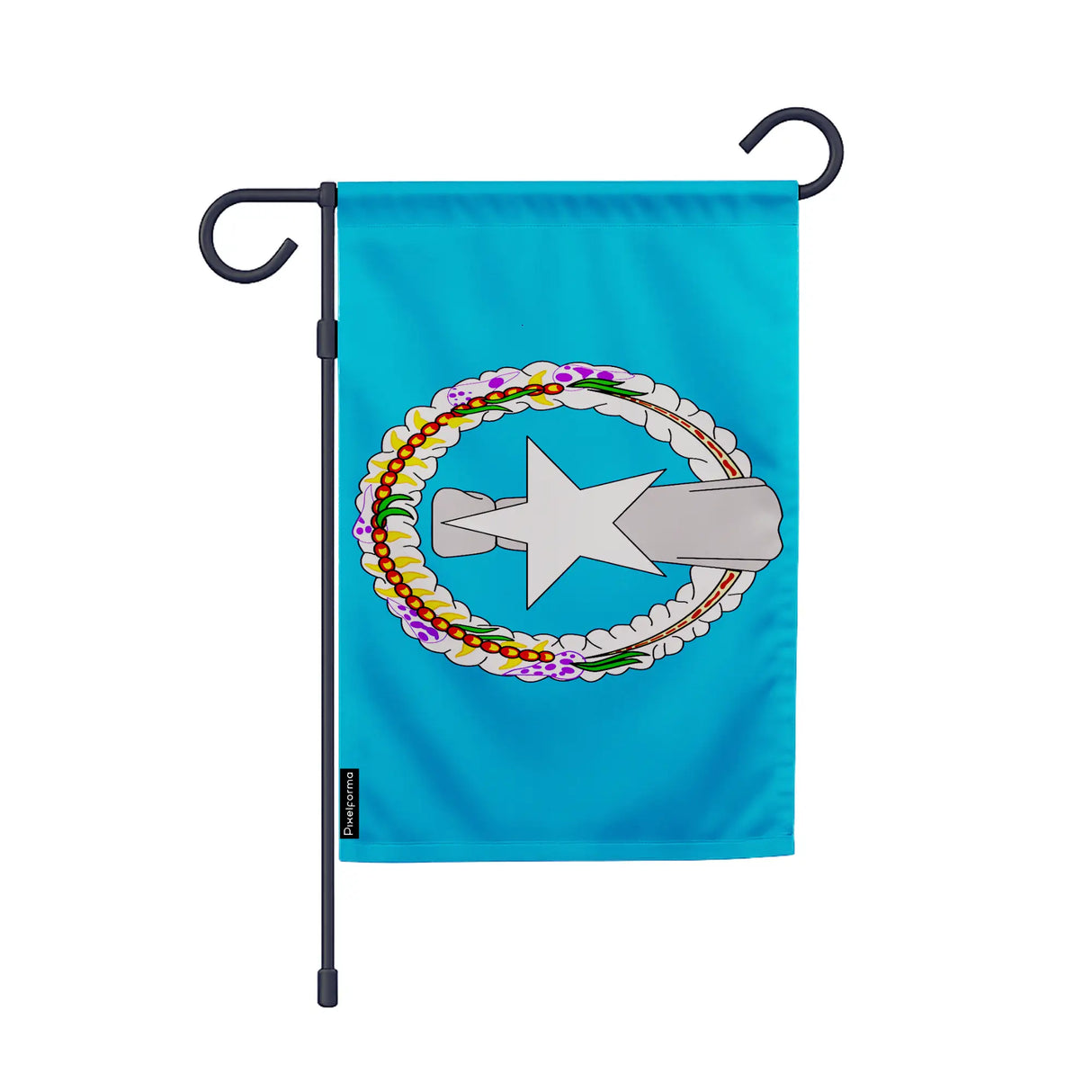 Drapeau jardin îles mariannes polyester résistant vertical