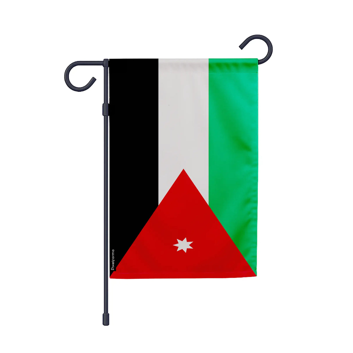 Drapeau jardin jordanie polyester résistant format vertical