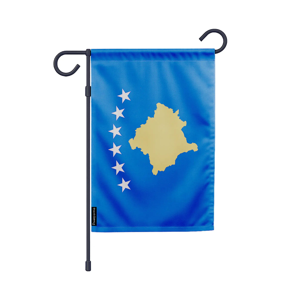 Drapeau jardin kosovo polyester résistant format vertical