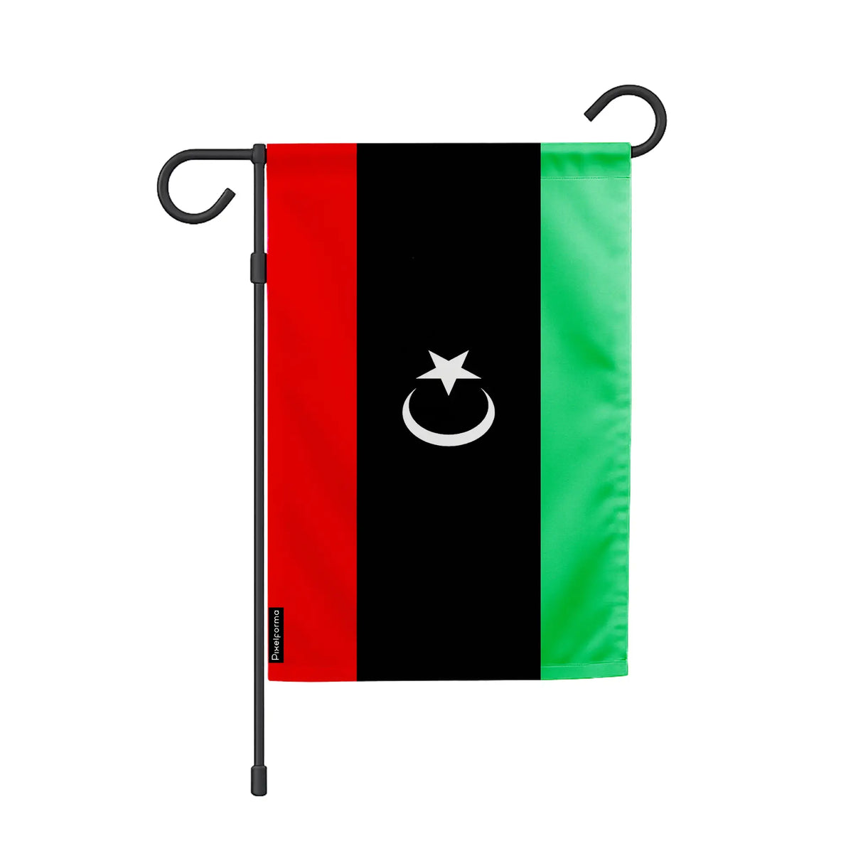 Drapeau jardin libye polyester résistant format vertical