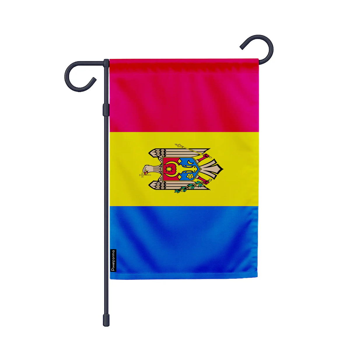 Drapeau jardin moldavie polyester résistant vertical