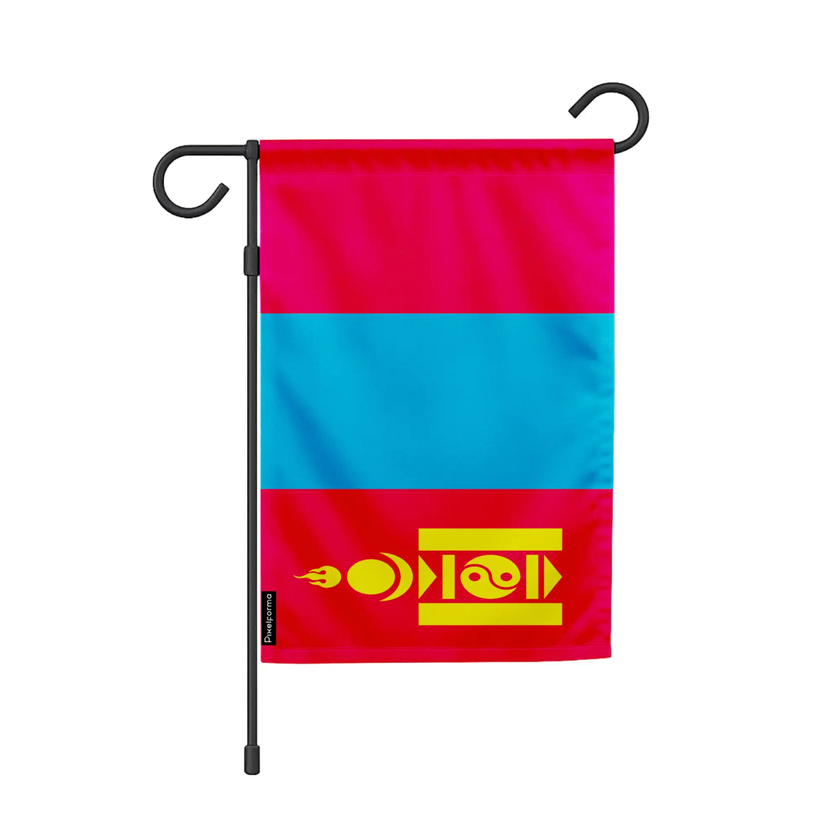 Drapeau jardin mongolie en polyester résistant vertical