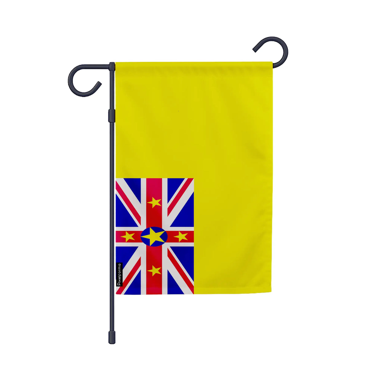 Drapeau jardin niue polyester résistant format vertical