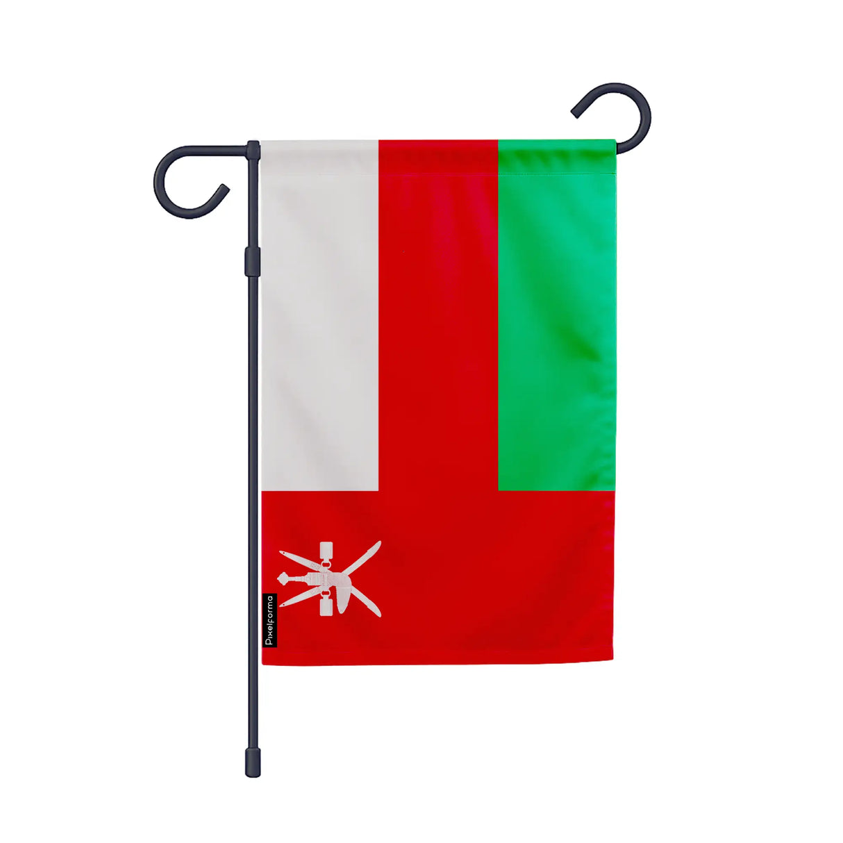 Drapeau jardin oman polyester résistant format vertical