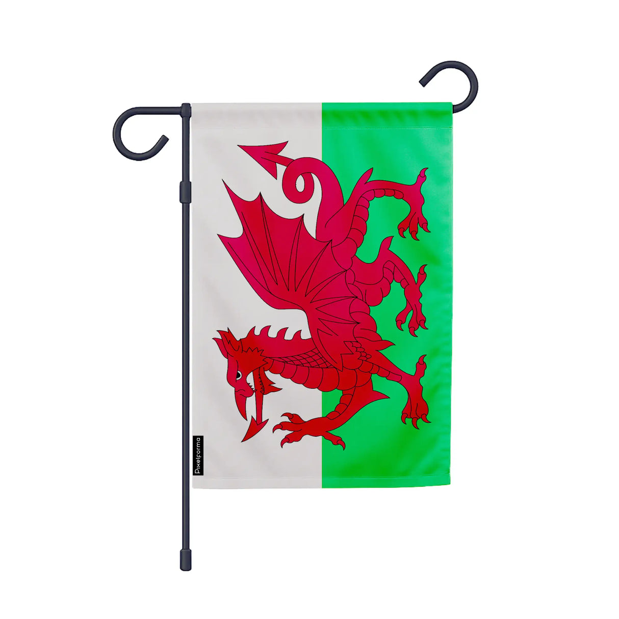 Drapeau jardin pays de galles polyester résistant vertical