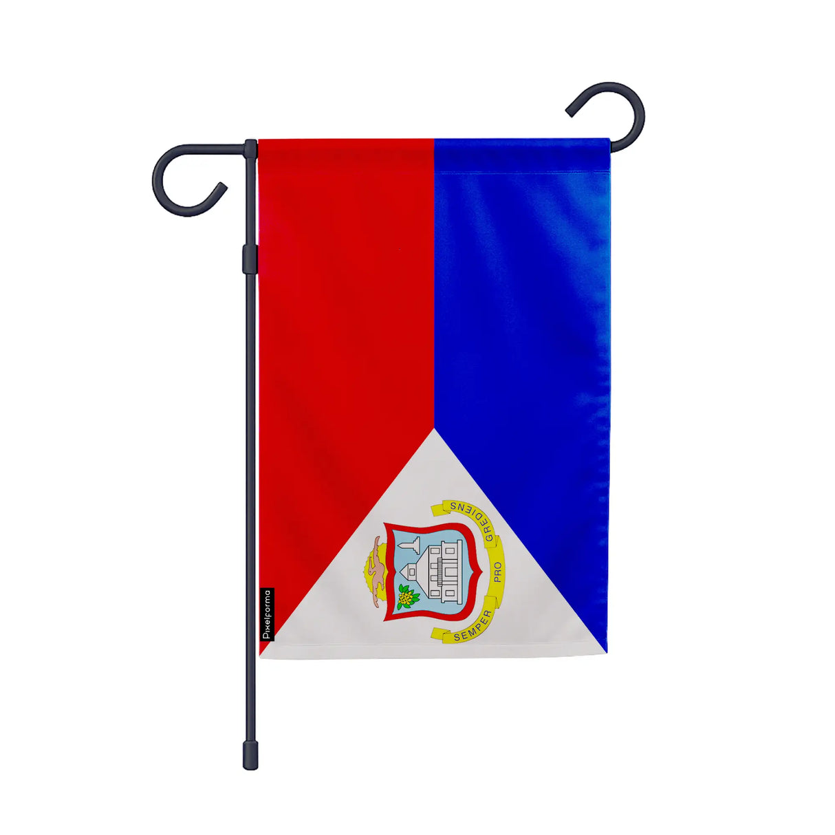 Drapeau jardin saint-martin polyester résistant vertical