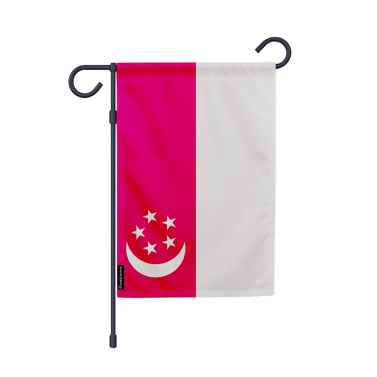 Drapeau jardin singapour polyester résistant vertical
