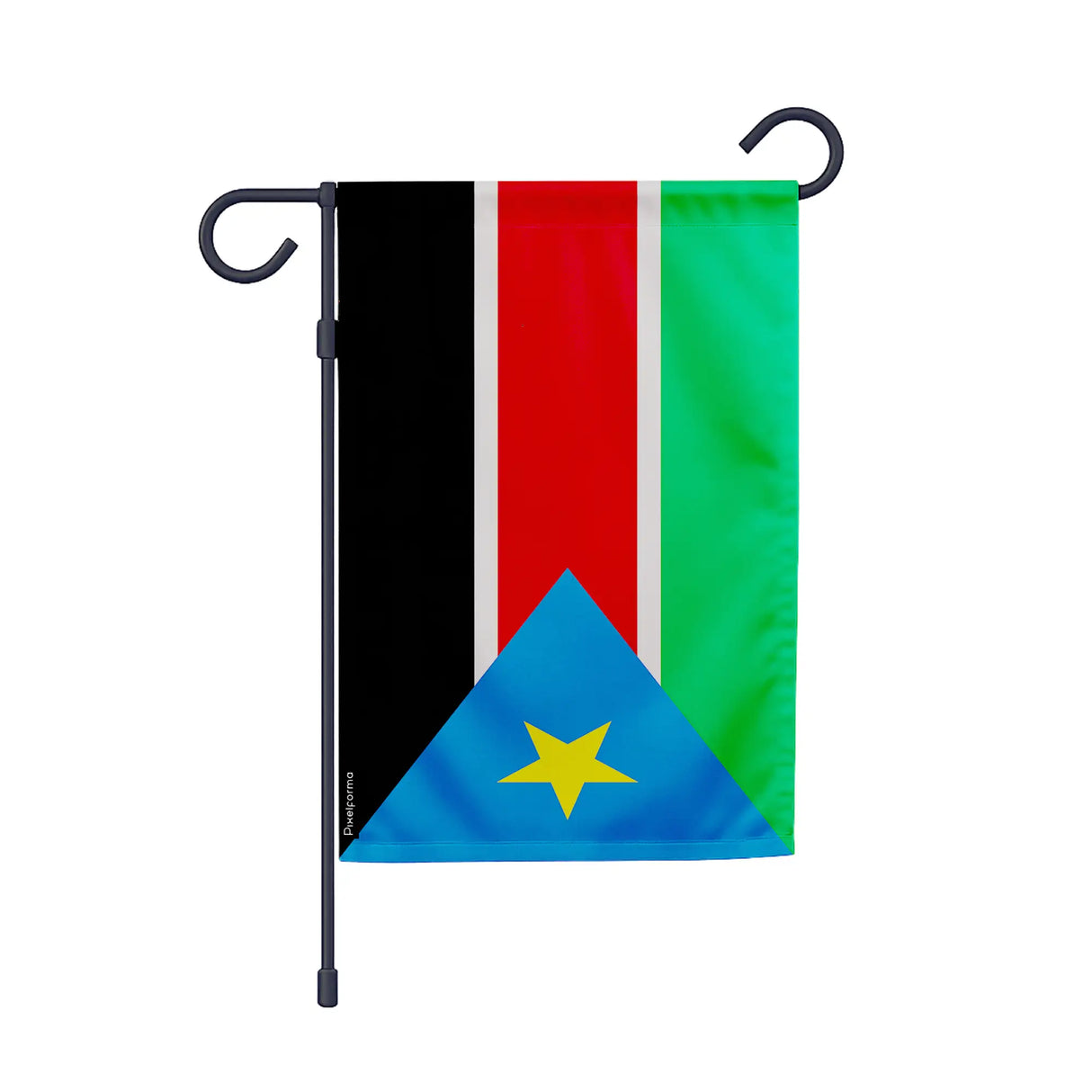 Drapeau jardin soudan du sud polyester résistant vertical