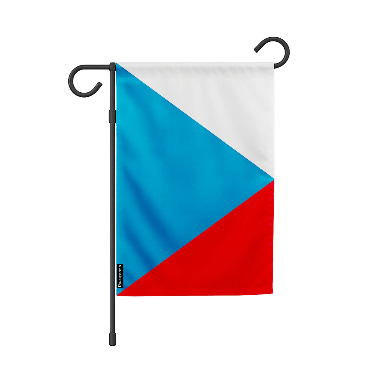 Drapeau jardin tchéquie polyester horizontal haute durabilité