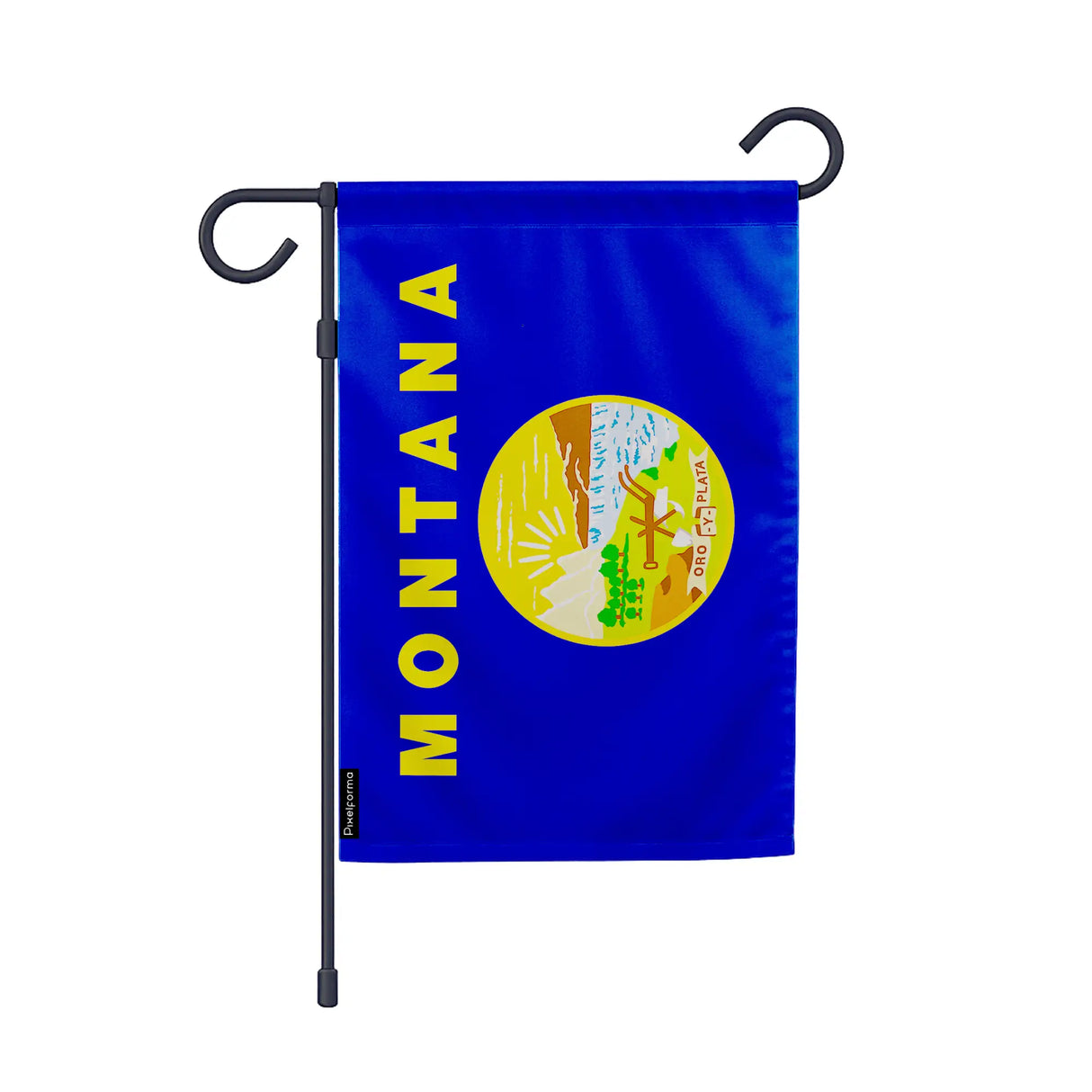 Drapeau jardin vertical montana polyester résistant extérieur