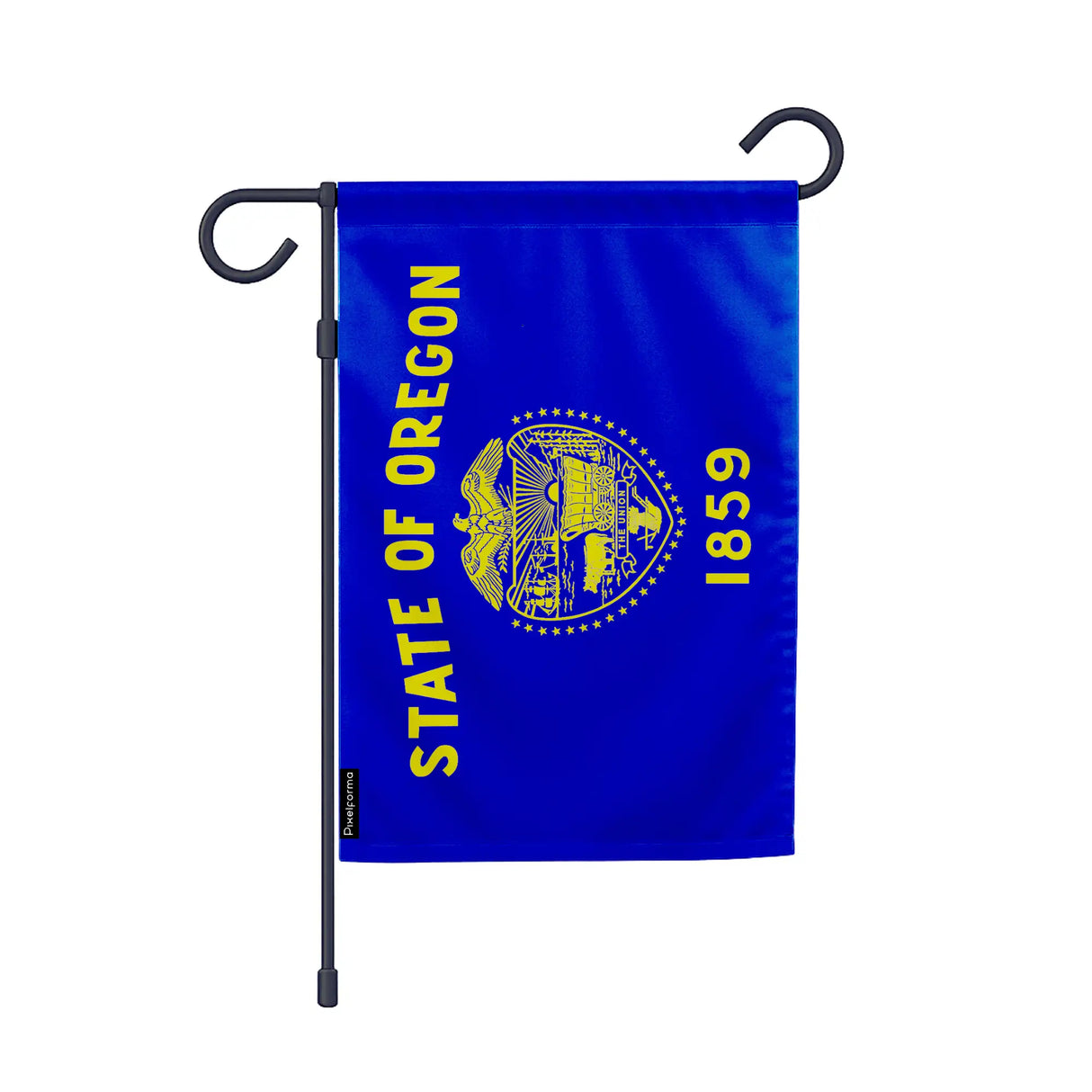 Drapeau jardin vertical oregon polyester résistant couleurs vives