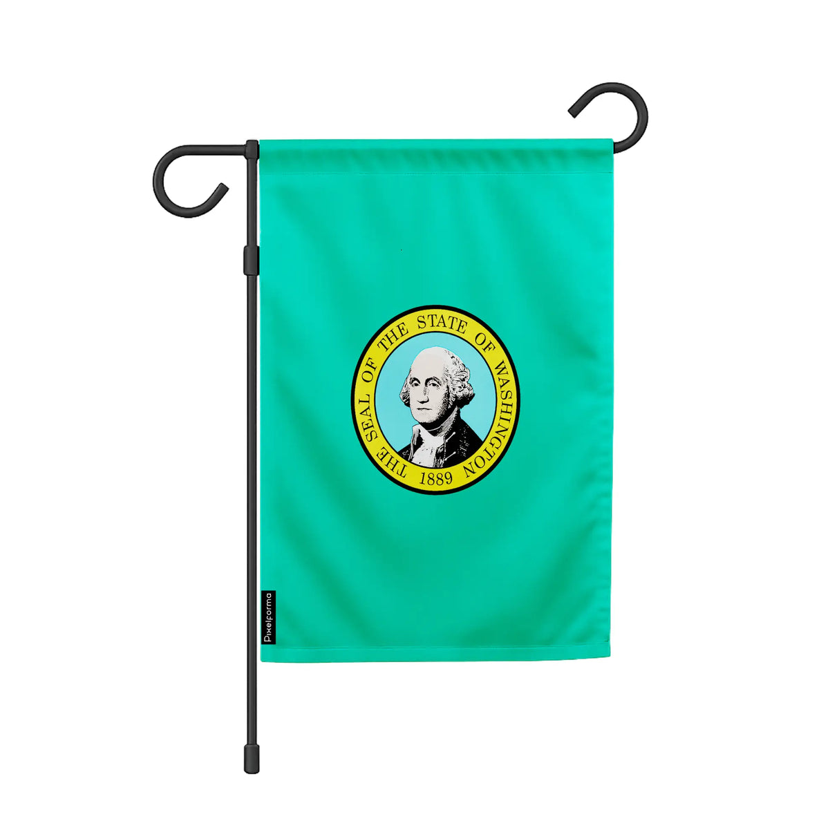 Drapeau jardin washington polyester résistant format horizontal