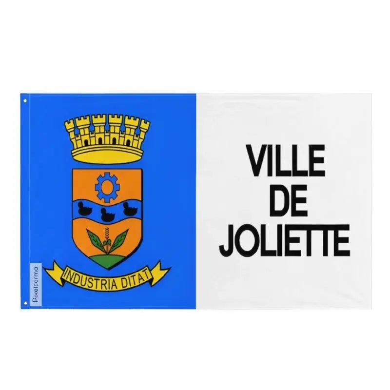 Drapeau joliette en polyester résistant avec œillets à gauche