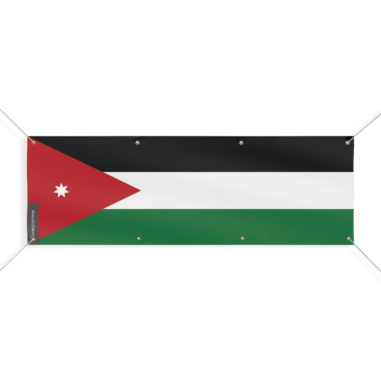 Drapeau jordanie polyester résistant œillets renforcés