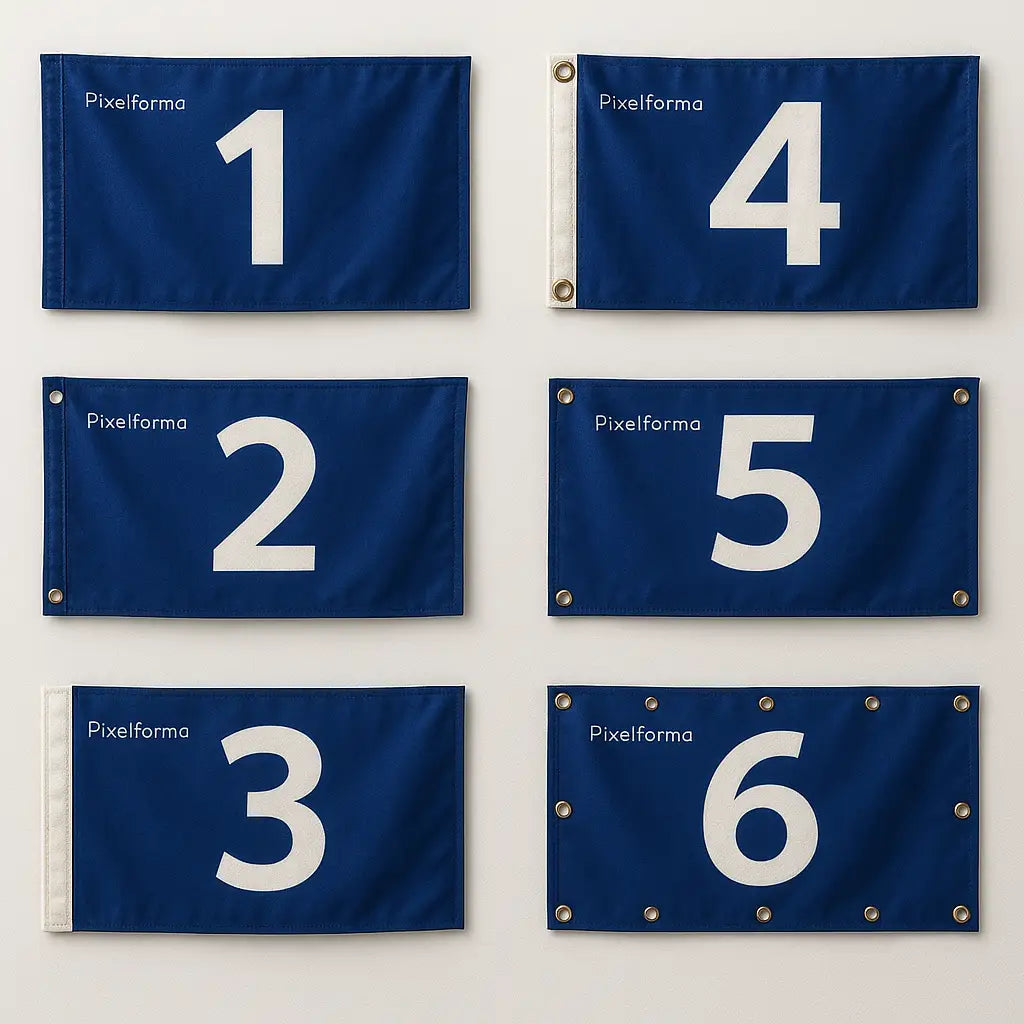 Drapeau kenora polyester résistant œillets à gauche