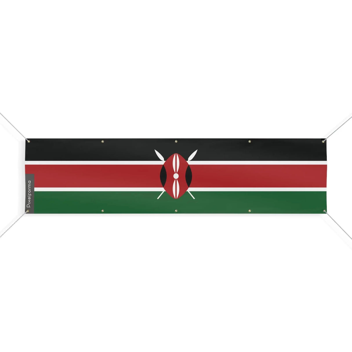 Drapeau kenya polyester résistant usage extérieur durable