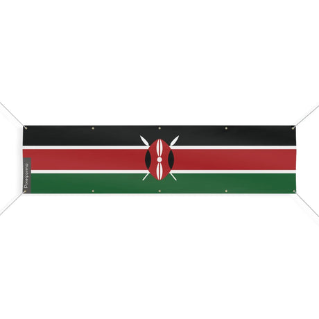 Drapeau kenya polyester résistant usage extérieur durable