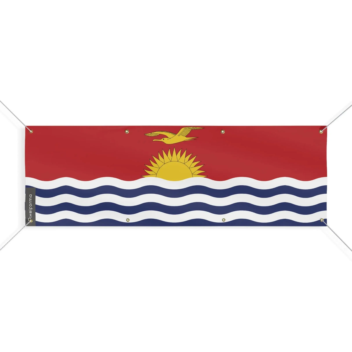 Drapeau kiribati résistant en polyester avec œillets