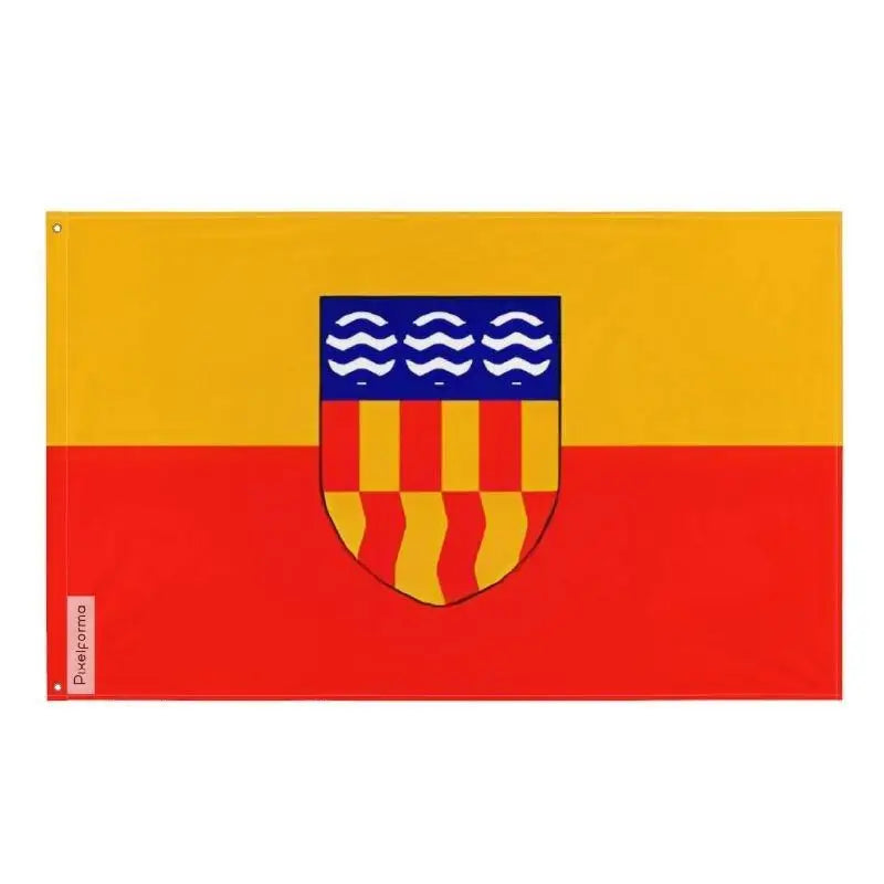 Drapeau langford polyester résistant avec œillets à gauche