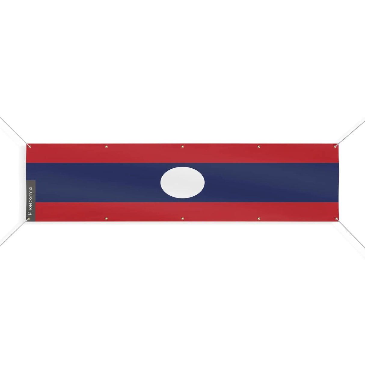 Drapeau laos polyester résistant pour usage extérieur durable