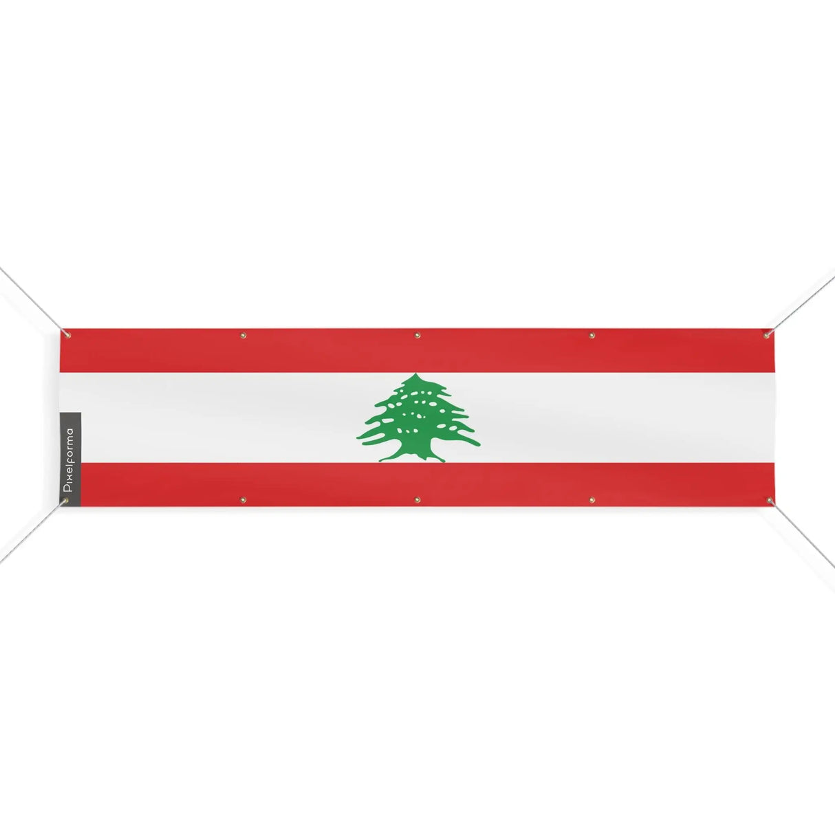 Drapeau liban polyester résistant usage extérieur renforcé