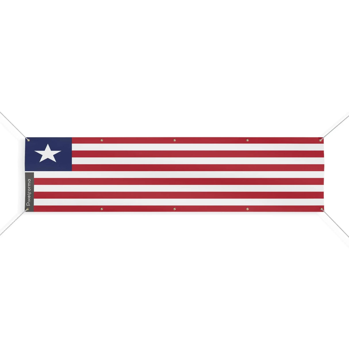 Drapeau liberia en polyester résistant avec œillets renforcés