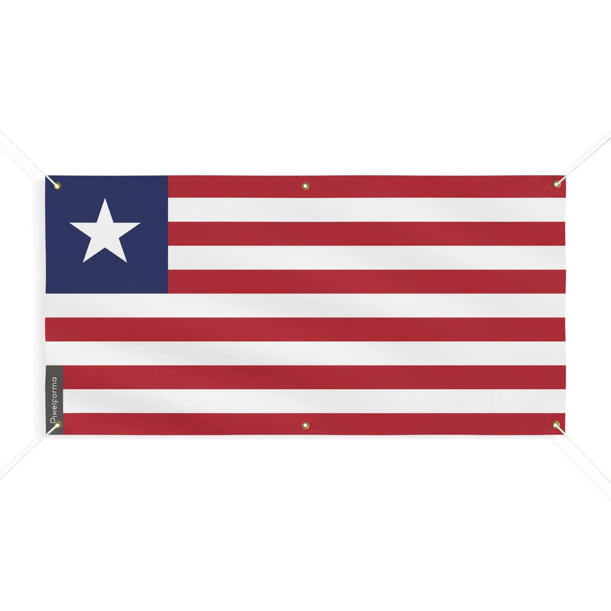 Drapeau liberia polyester résistant usage extérieur intempéries