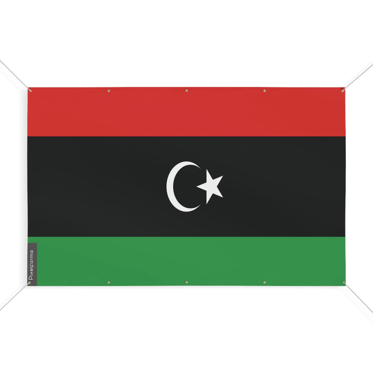 Drapeau libye polyester résistant avec œillets renforcés