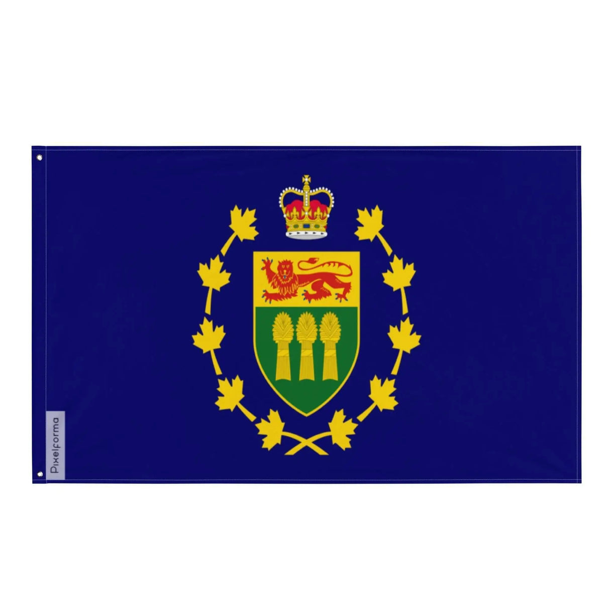 Drapeau lieutenant-gouverneur saskatchewan polyester œillets