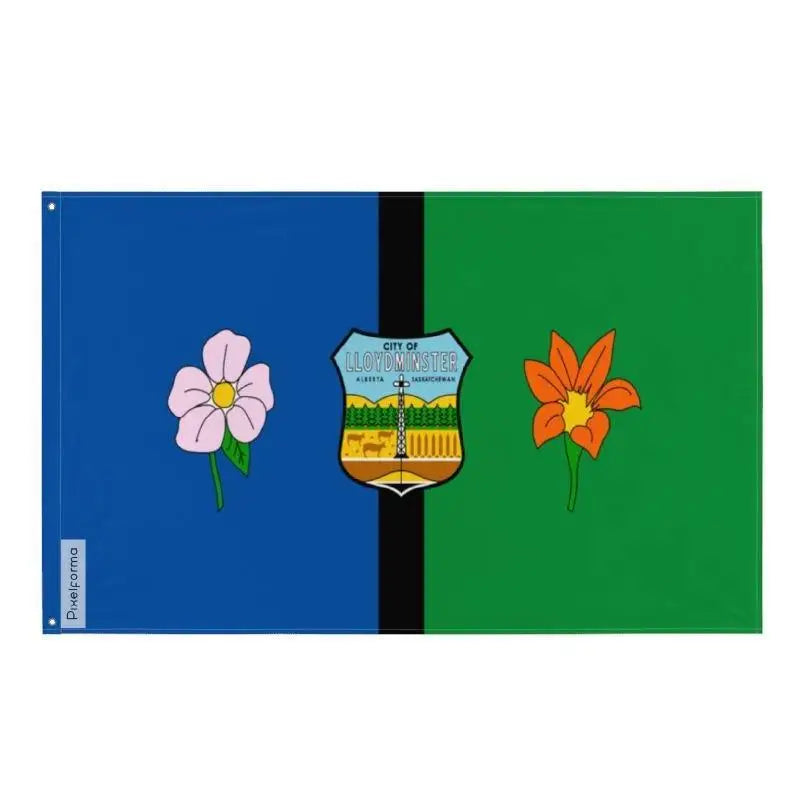 Drapeau lloydminster polyester résistant avec œillets à gauche
