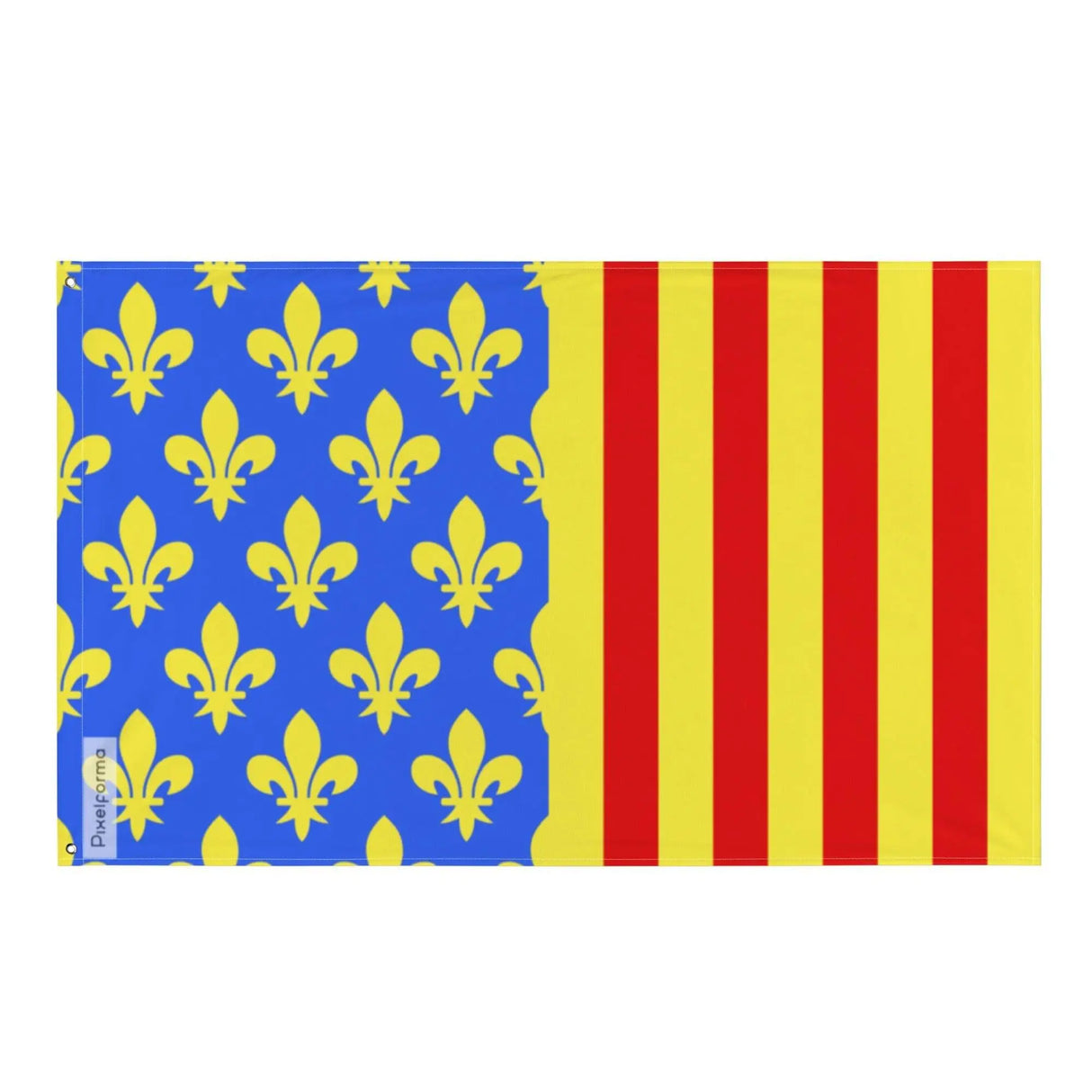 Drapeau lozère polyester résistant avec œillets à gauche