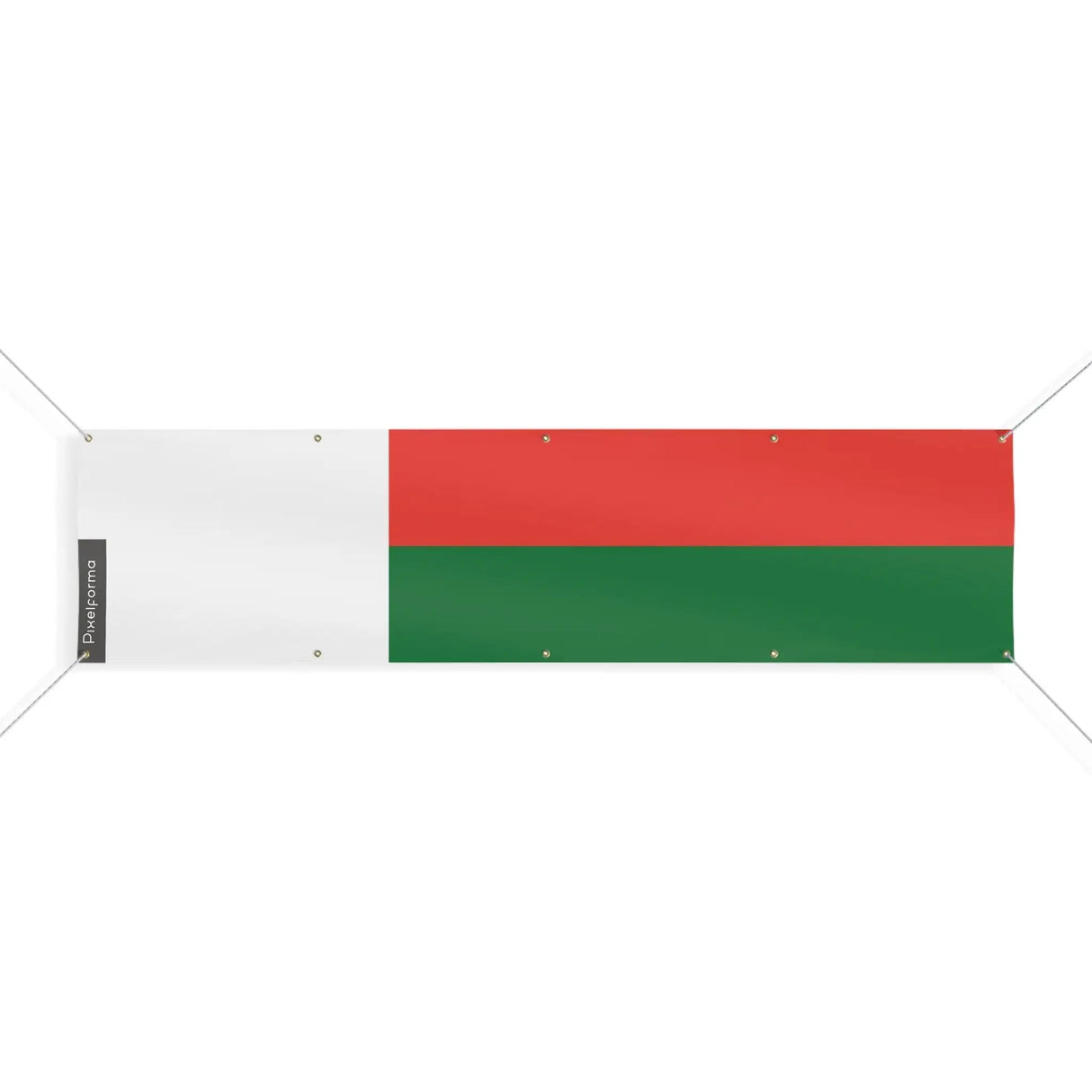Drapeau madagascar polyester résistant avec œillets renforcés