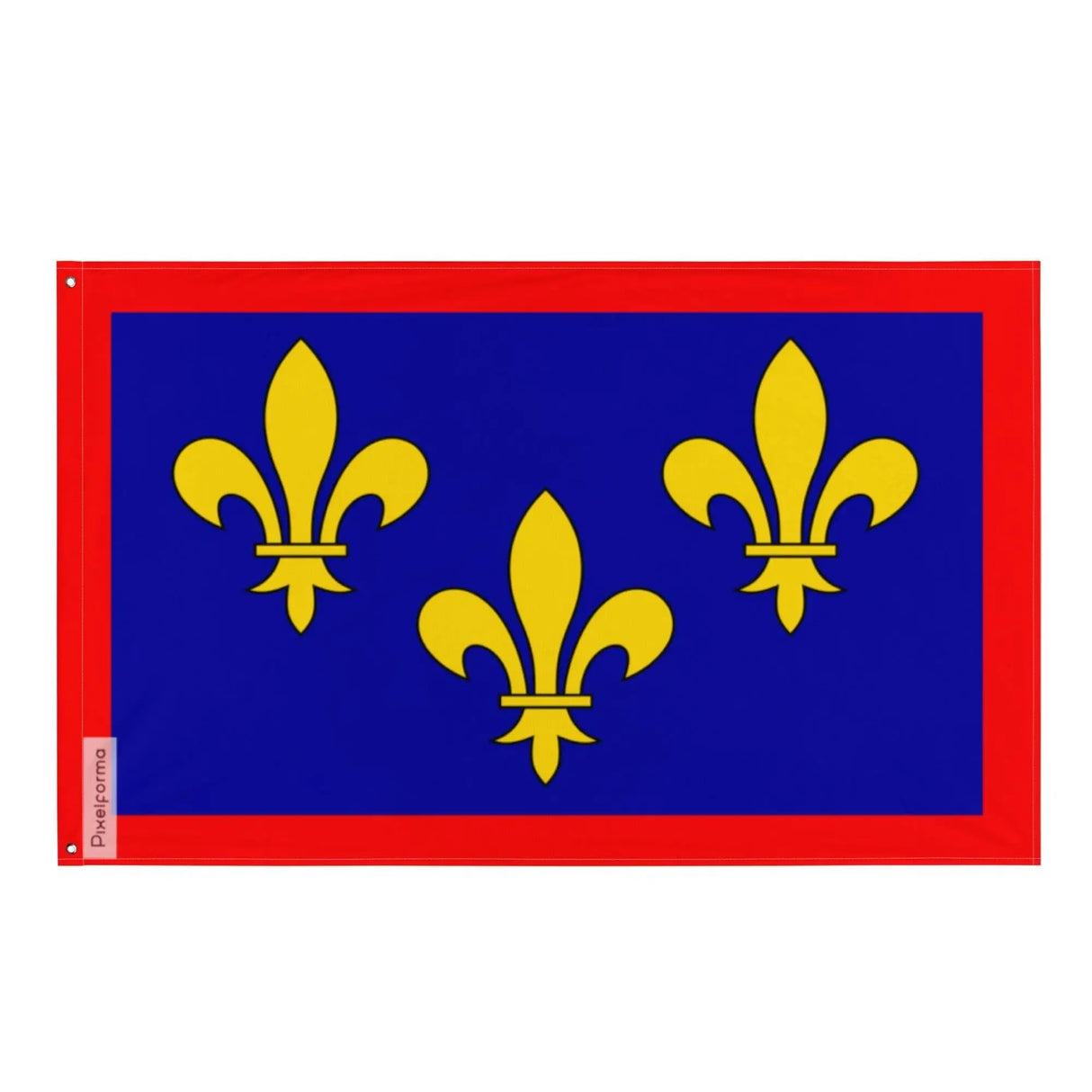 Drapeau maine-et-loire polyester résistant œillets à gauche